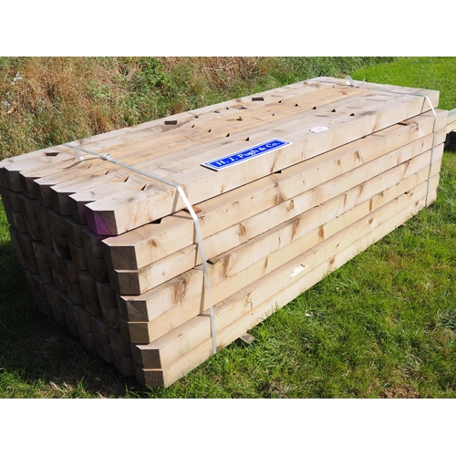 1091 - Sawn notched timber 2.4m x120x100 - 55