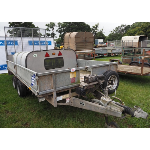 1665 - Ifor Williams LM146G dropside trailer with winch. Controls and key in office