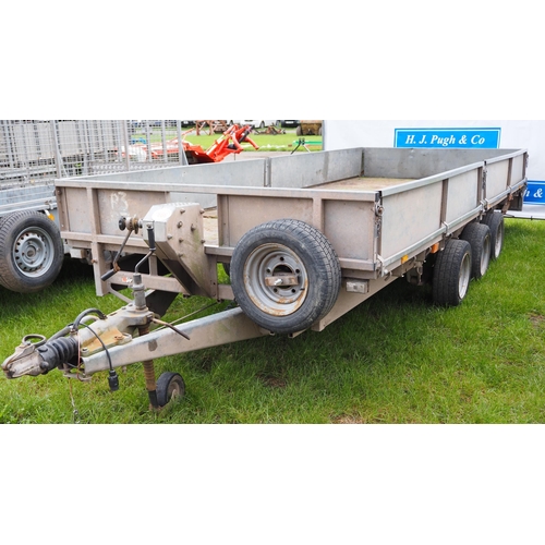 1666 - Ifor Williams LM166G3 drop side trailer with hand winch and sides