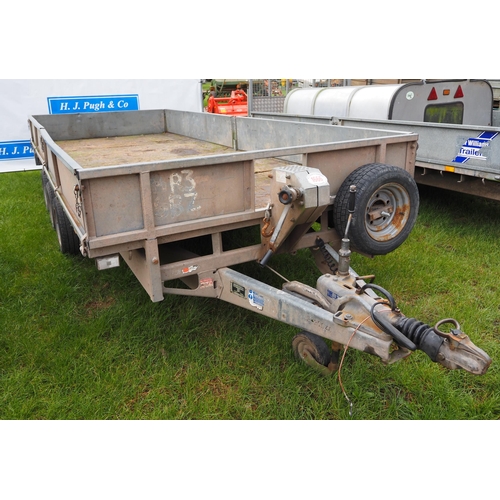 1666 - Ifor Williams LM166G3 drop side trailer with hand winch and sides