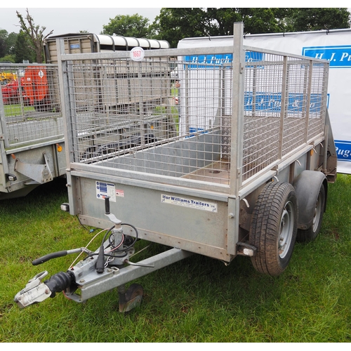 1667 - Ifor Williams GD84 trailer with mesh sides. UK and Spanish plates. Docs in office