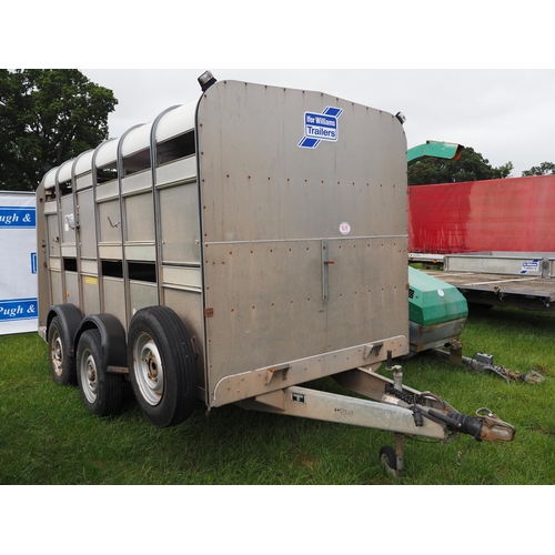 1678 - Ifor Williams TA510G 12ft stock trailer with easiload decks