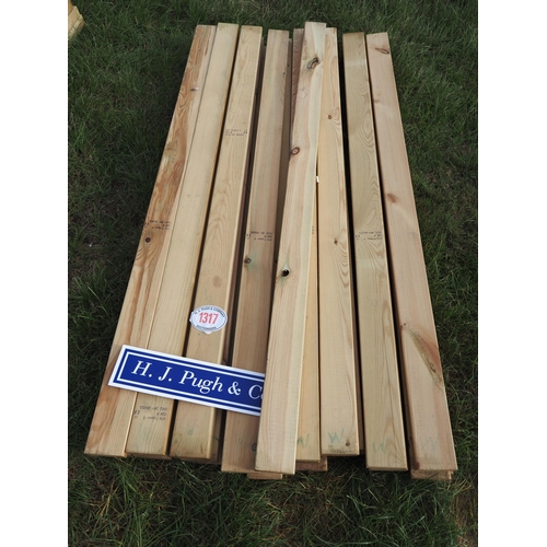 1317 - Softwood timbers 1.8m x100x45 - 25