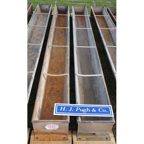 1332 - Galvanised feed troughs - 2