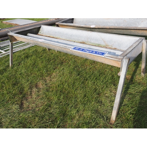 1350 - Galvanised beef trough 8ft