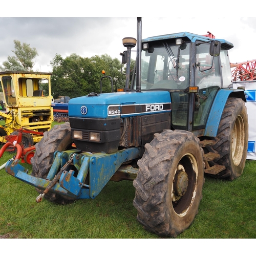 1637 - Ford 8340 Powerstar SLE tractor with front linkage and PTO.  Runs and drives.  Reg. N828 CSL. V5, ma... 