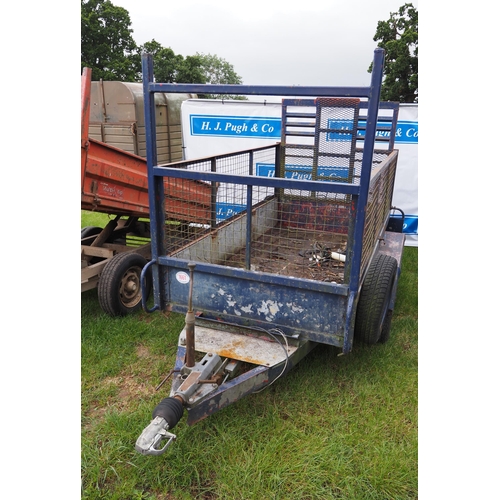 1661 - Tandem axle plant trailer with mesh sides