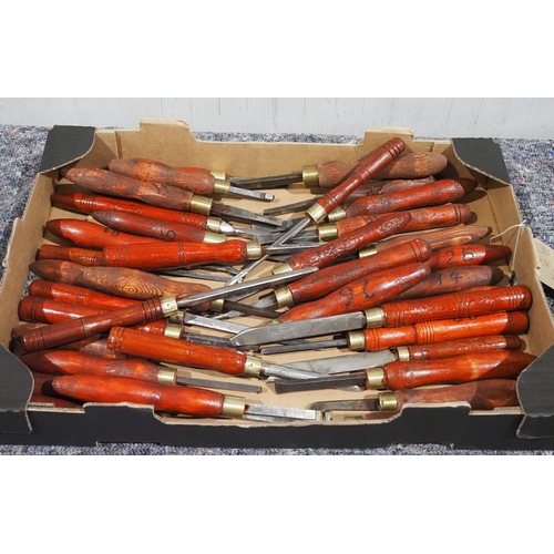 39 - Woodturning chisels, gauges and other tools - 38 approx