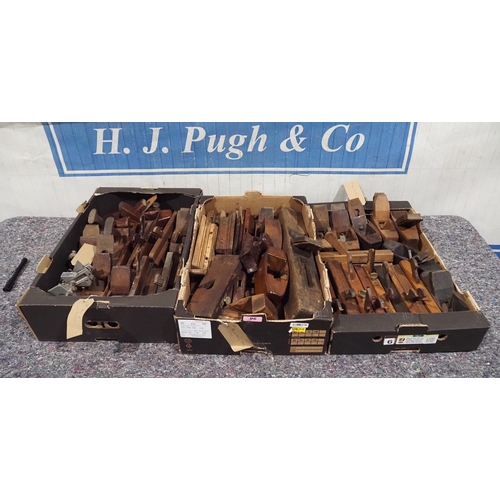 97 - Wooden plane parts - 3 boxes