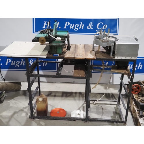 258 - Circular cutter and polisher table. Single phase