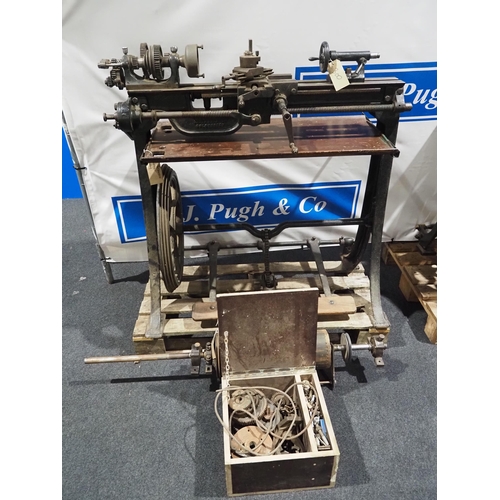 300 - Brittania & Co, Colchester woodworking treadle lathe on 41