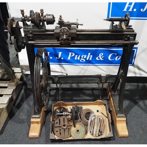 310 - Engineering treadle lathe with 36