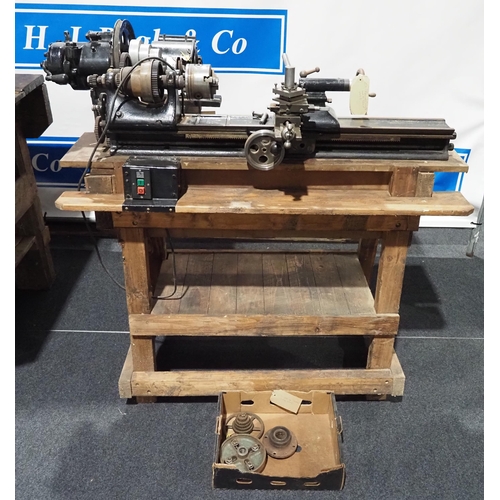 319 - Believed Barnes metal working lathe 40