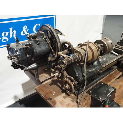 319 - Believed Barnes metal working lathe 40