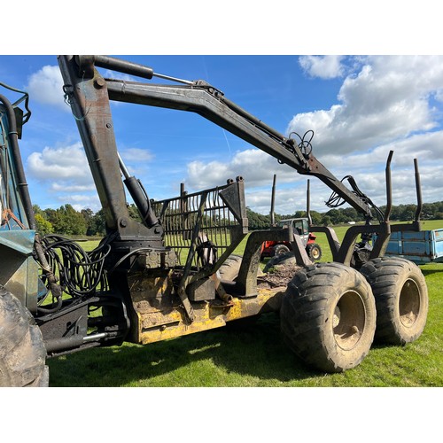 152 - Rottne purpose built forestry forwarder, 6 wheel drive, crane and timber grab, bolstered. New servo,... 