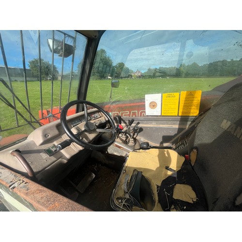 160 - Manitou MLT628. 1996. Off farm condition, runs and drives. Hydraulic compensator ram leaking. Manito... 