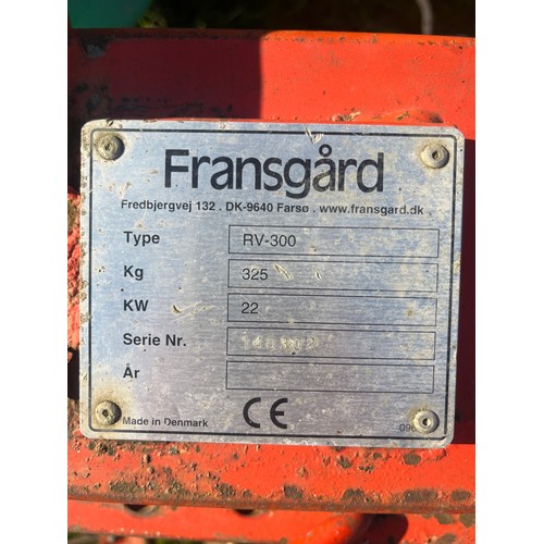 208 - Fransgard RV300 hay turner. Manual in office