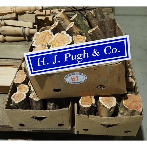 61 - Yew turning rounds - 3 boxes