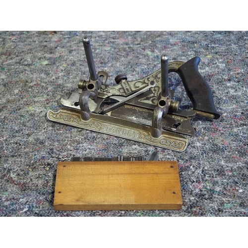 310 - Rare Stanley sweetheart No. 143 plough plane with 10 original cutters