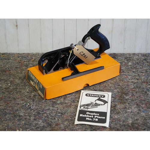 333 - Stanley No.78 rebate plane in box