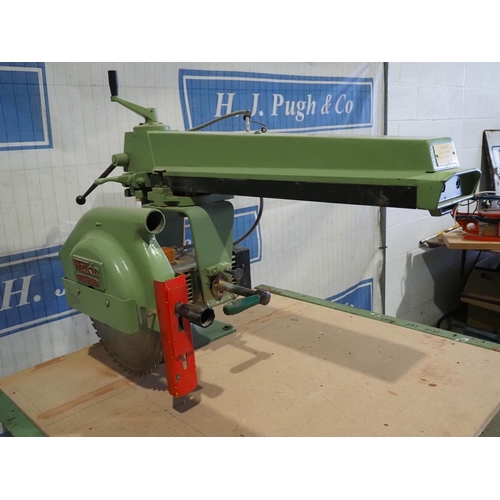 403 - Wadkin Bursgreen 1600 Cross cut saw. 3 Phase.