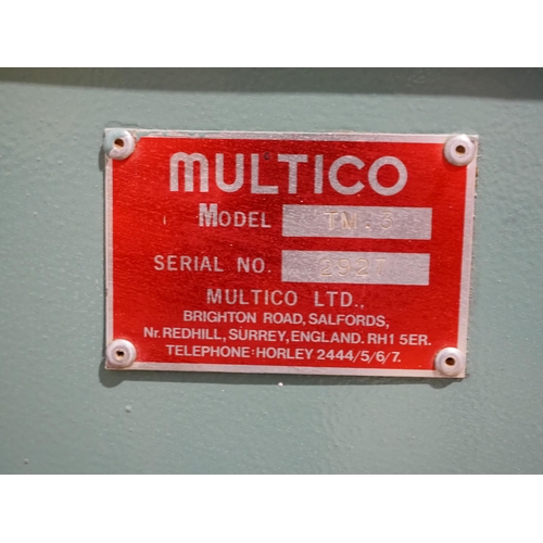 406 - Multico TM3 single end tenoner, including new top and bottom blocks. 3 Phase