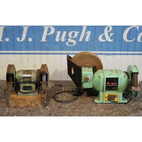 483 - Wet & dry bench grinder and doubled ended bench grinder