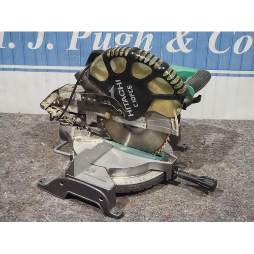 516 - Hitachi C10FCE chop saw. 240v