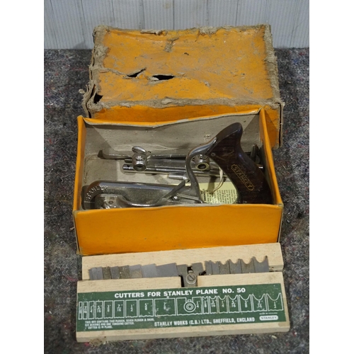 531 - Record No. 50 combination plane with cutters in box