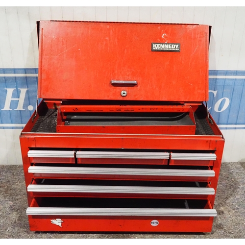 537 - Kennedy metal tool chest with 2 keys