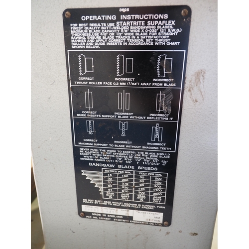 630 - Startrite bandsaw, 3 phase