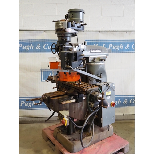 633 - Bridgeport J head vertical milling machine with 9