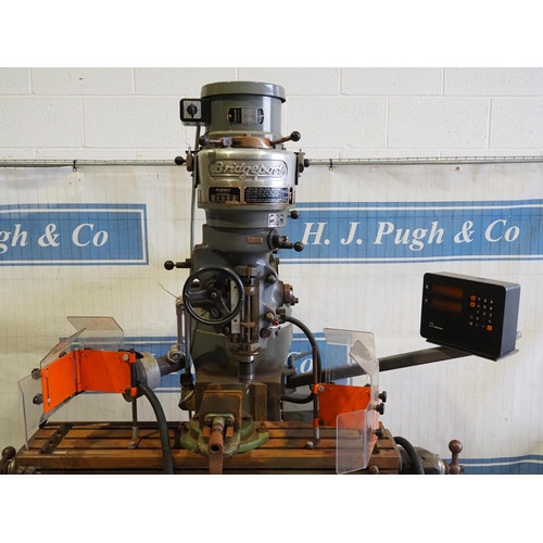 633 - Bridgeport J head vertical milling machine with 9