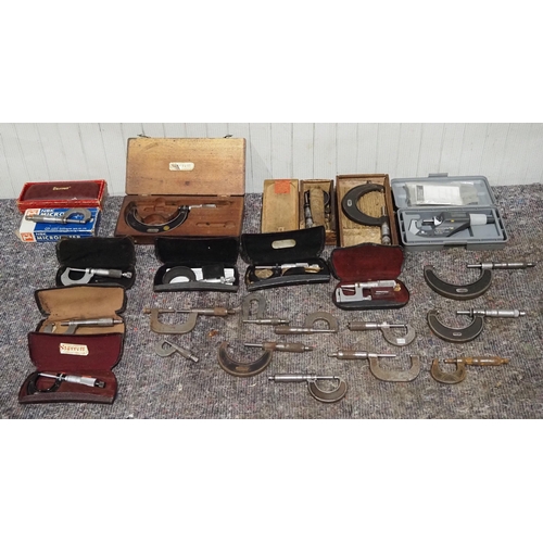 696 - Assorted micrometers to include Moore & Wright