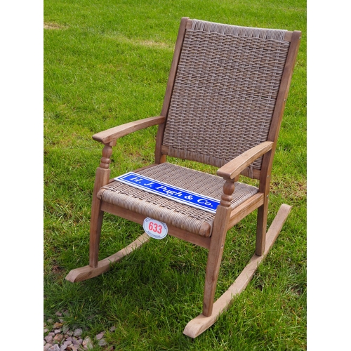 633 - Wooden rocking chair