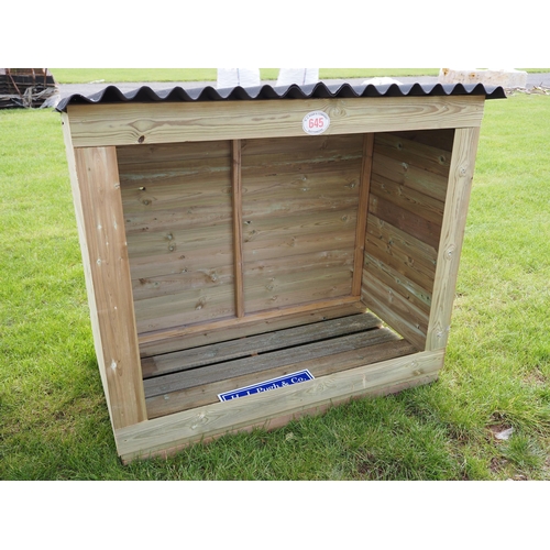 645 - Wooden log store 5ft