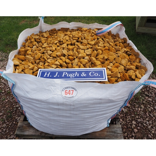 647 - Tote bag of Cotswold stone chippings