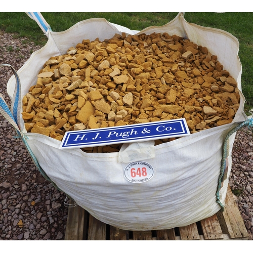 648 - Tote bag of Cotswold stone chippings