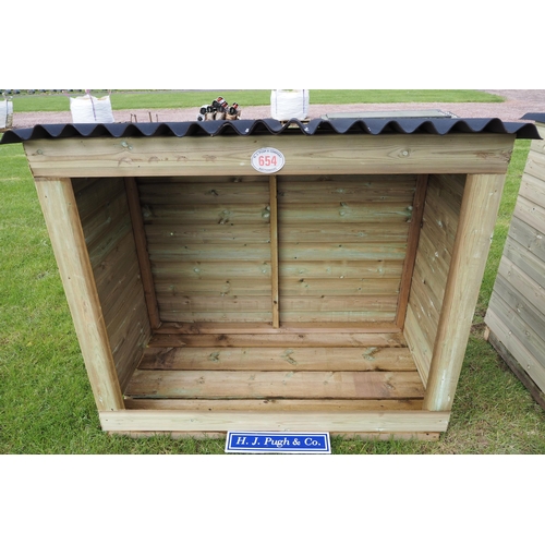 654 - Wooden log store 5ft