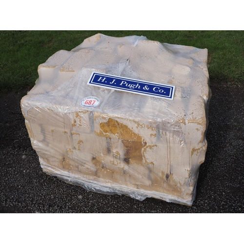 687 - Pallet of Cotswold stone bricks