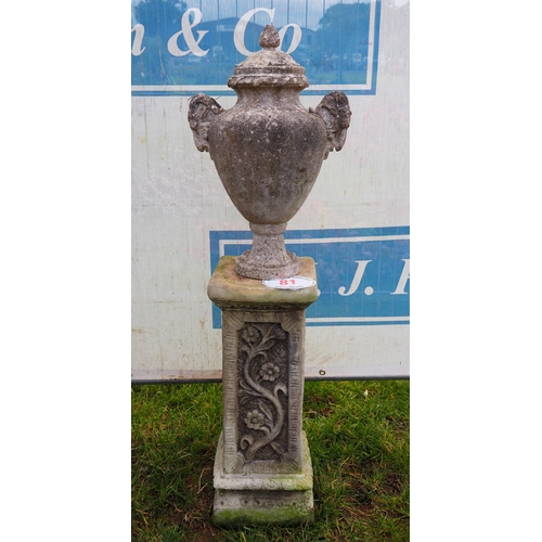 81 - Urn on plinth 40