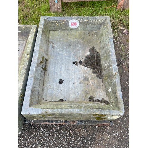 698 - Slate trough 3 x 2ft