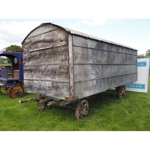 142 - Tunnel van on twin axles approx. 15 x 7ft. Now kitted out for a furniture removal van