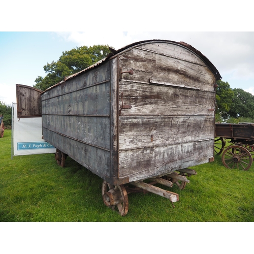 142 - Tunnel van on twin axles approx. 15 x 7ft. Now kitted out for a furniture removal van