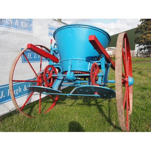 34 - Bamfords horse drawn fertiliser spinner, restored.