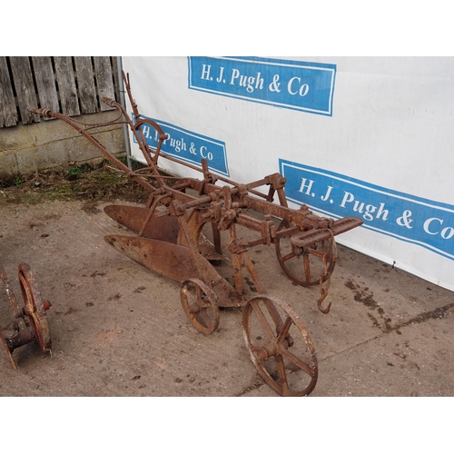 60 - Believed Hornsby horse drawn 2 furrow plough