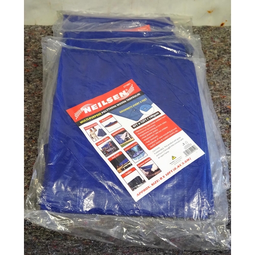 491A - Heavy duty tarpaulins 12ft x 8ft - 4