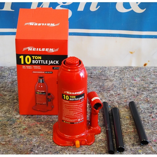 498B - 10 Ton bottle jack. New in box