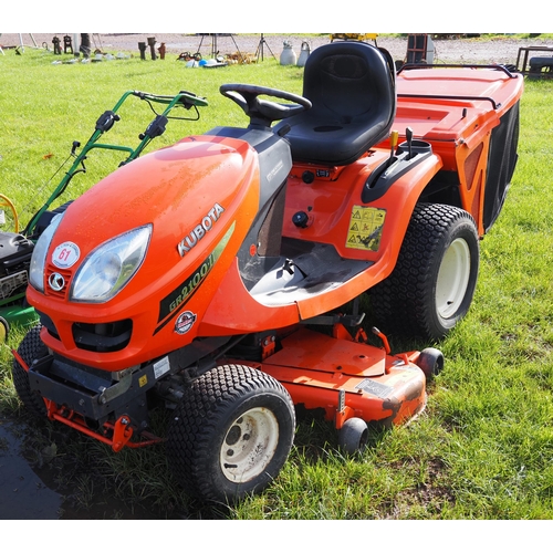 61 - Kubota GR2100 II ride on. Sold as seen. Key in office