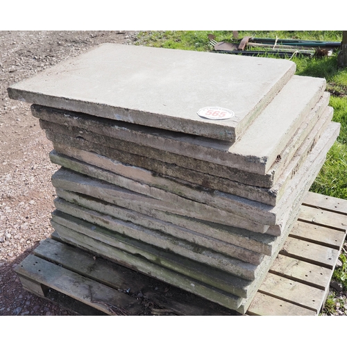 565 - Concrete slabs 3 x 2ft